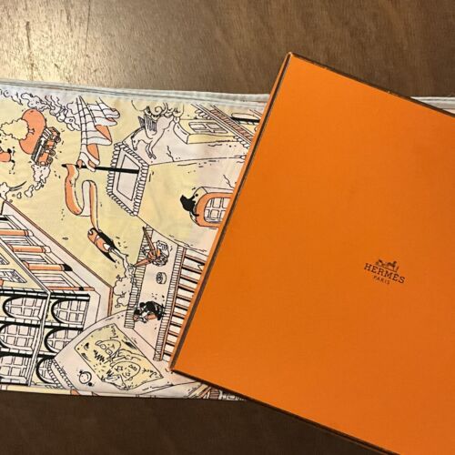 Elite Designer Look 90cm Scarf 35" Square Rolled Edges (Hermes Box Not Included)