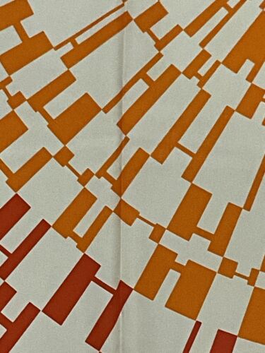 ‘Chainescarf’ 90cm, 35" 100% silk scarf rolled edges, elegant designer look