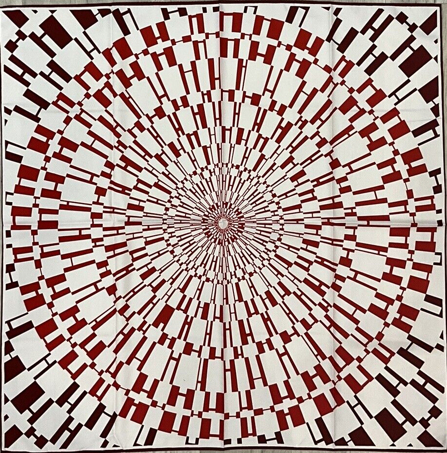 ‘Chainescarf’ 90cm, 35" 100% silk scarf rolled edges, elegant designer look