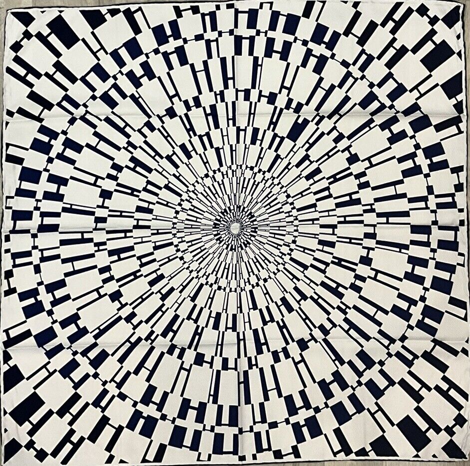 ‘Chainescarf’ 90cm, 35" 100% silk scarf rolled edges, elegant designer look