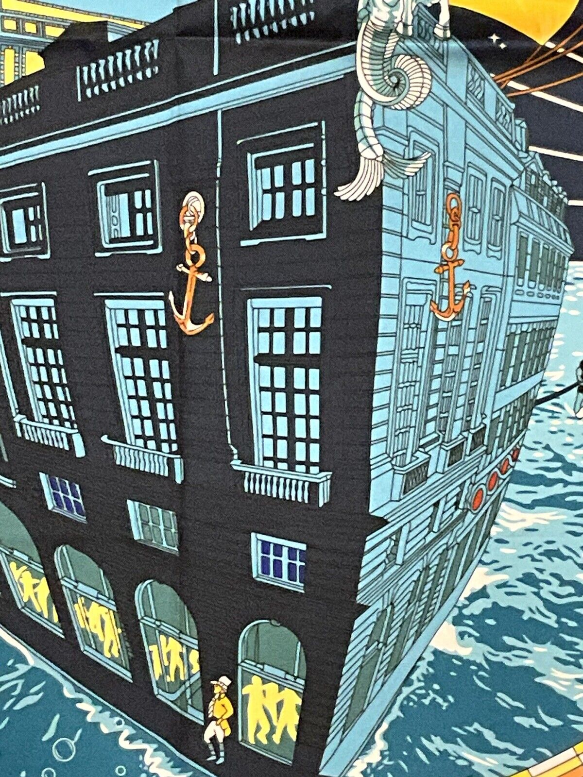 ‘Chainescarf’ Hermes Style Scarf 90cm, 35" Square