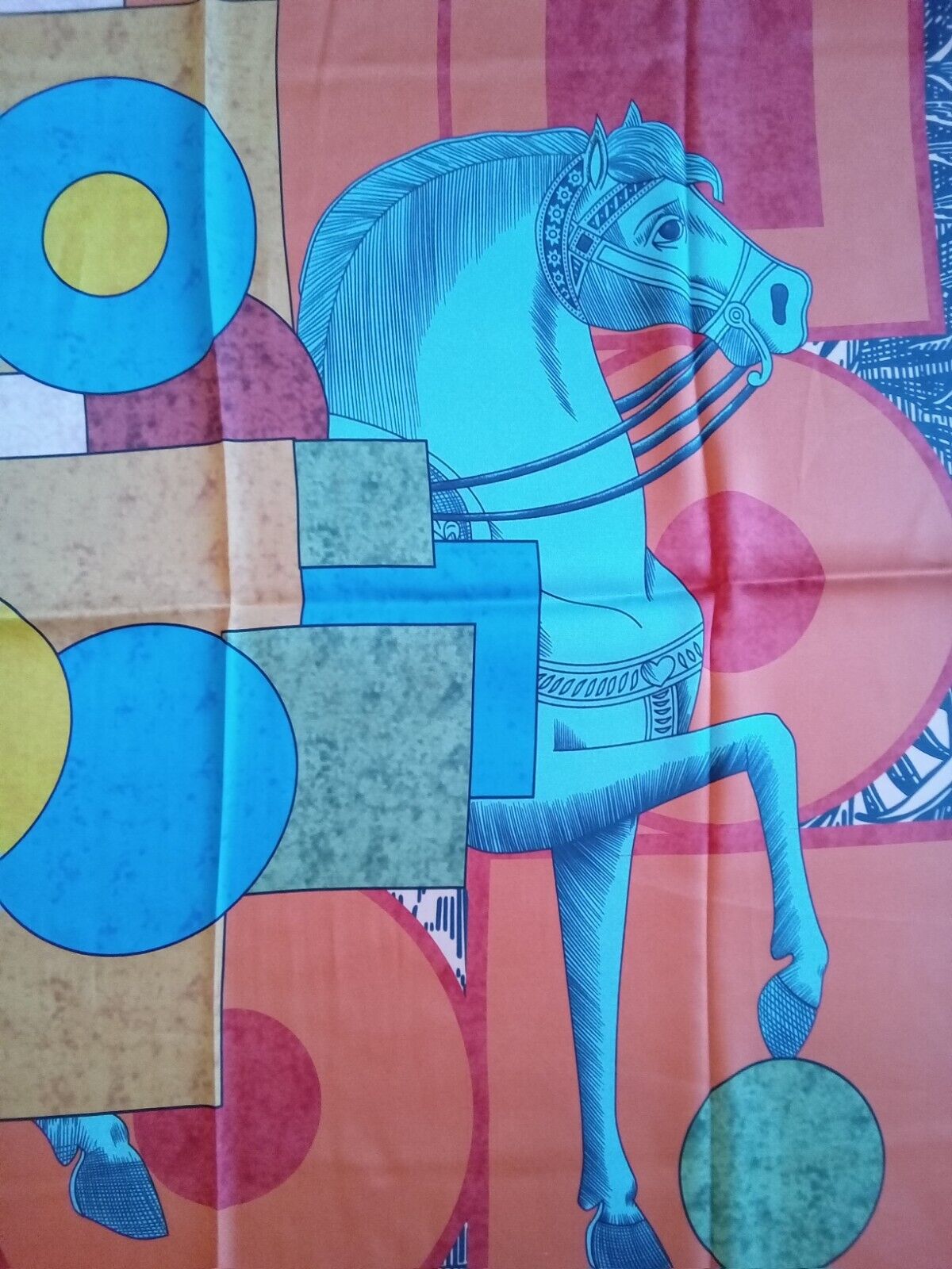 ‘Chainescarf’ 90cm, 35" 100% silk square scarf, elegant designer look