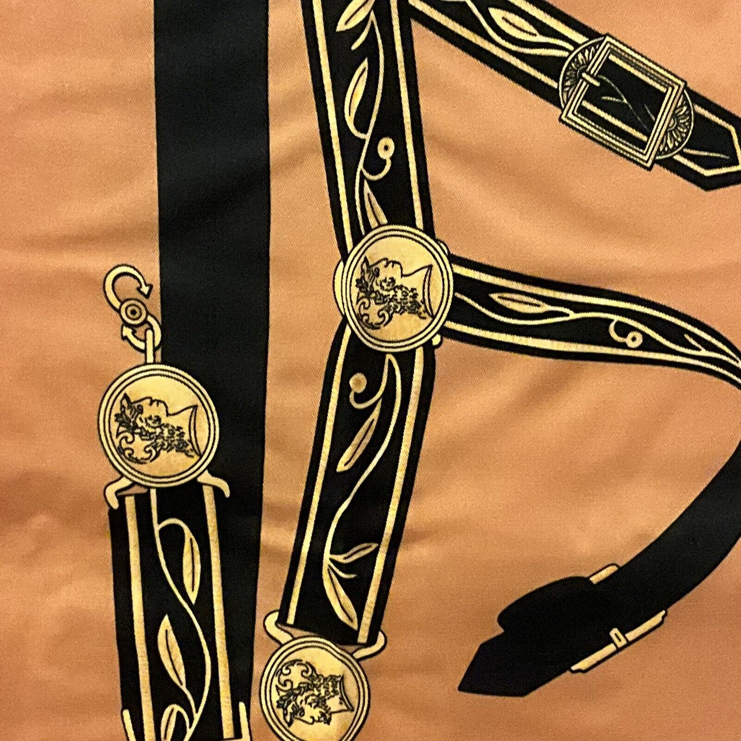 ‘Chainescarf’ 90cm, 35" Square scarf Hermes Style