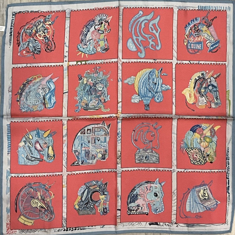 Designer Style, Elegant 90cm, 35inch Square Printed Head Neck Scarf Men Woman