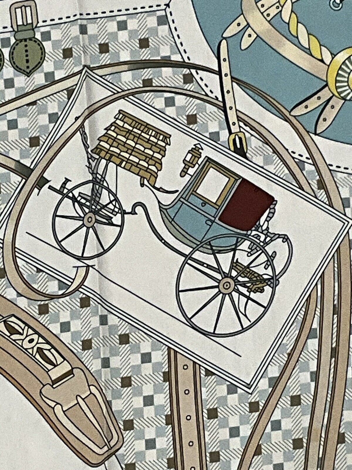 ‘Chainescarf’ 90cm, 35" 100% silk square scarf, elegant designer look