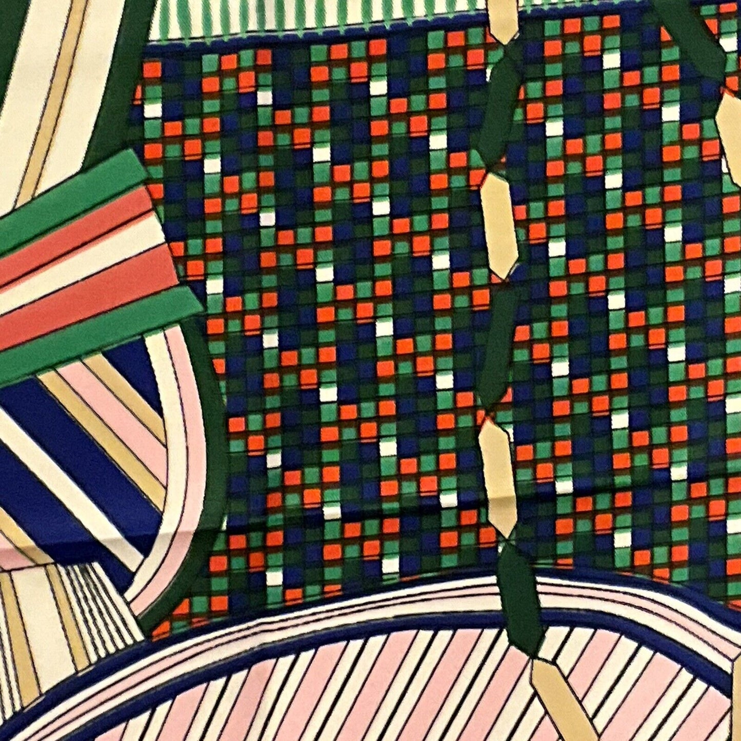 ‘Chainescarf’ 90cm, 35" Square scarf Hermes Style