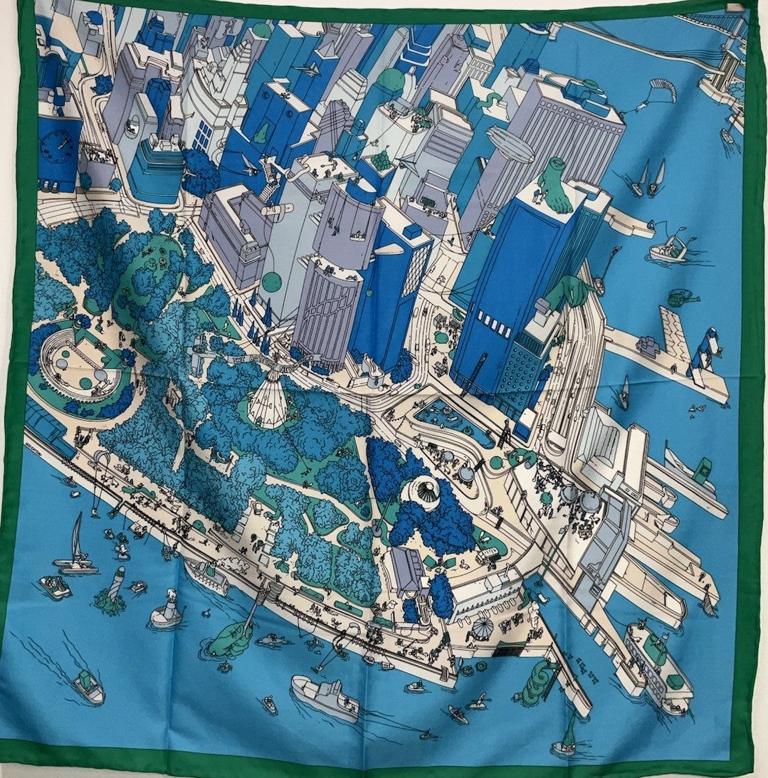 ‘Chainescarf’ 90cm 35” Herme Idea Square Scarf