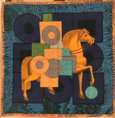 ‘Chainescarf’ 90cm, 35" Square scarf Hermes Style