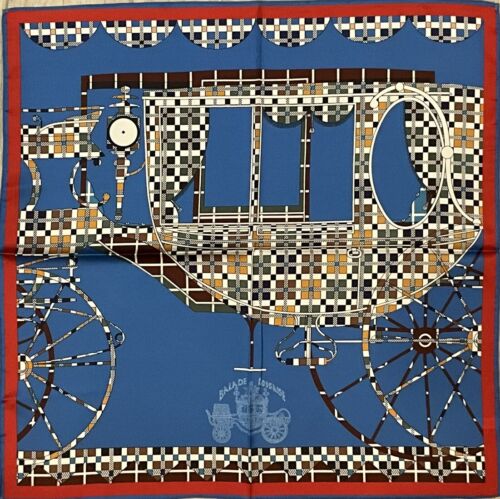 ‘Chainescarf’ 53cm, 27" 100% Silk Feel Square scarf Hermes Style