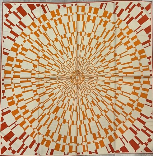 ‘Chainescarf’ 90cm, 35" 100% silk scarf rolled edges, elegant designer look