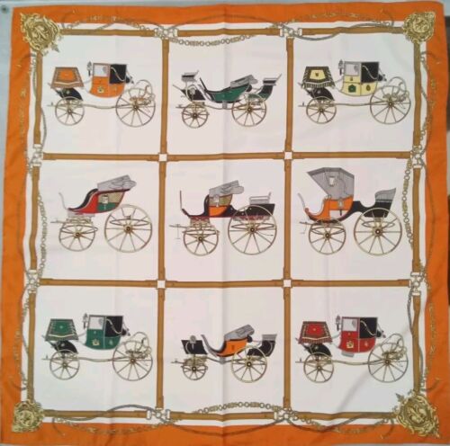 ‘Chainescarf’ 90cm, 35" Square scarf Hermes Style