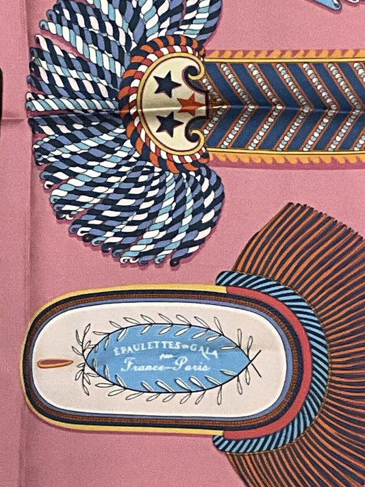 ‘Chainescarf’ 53cm, 27" 100% Silk Feel Square scarf Hermes Style