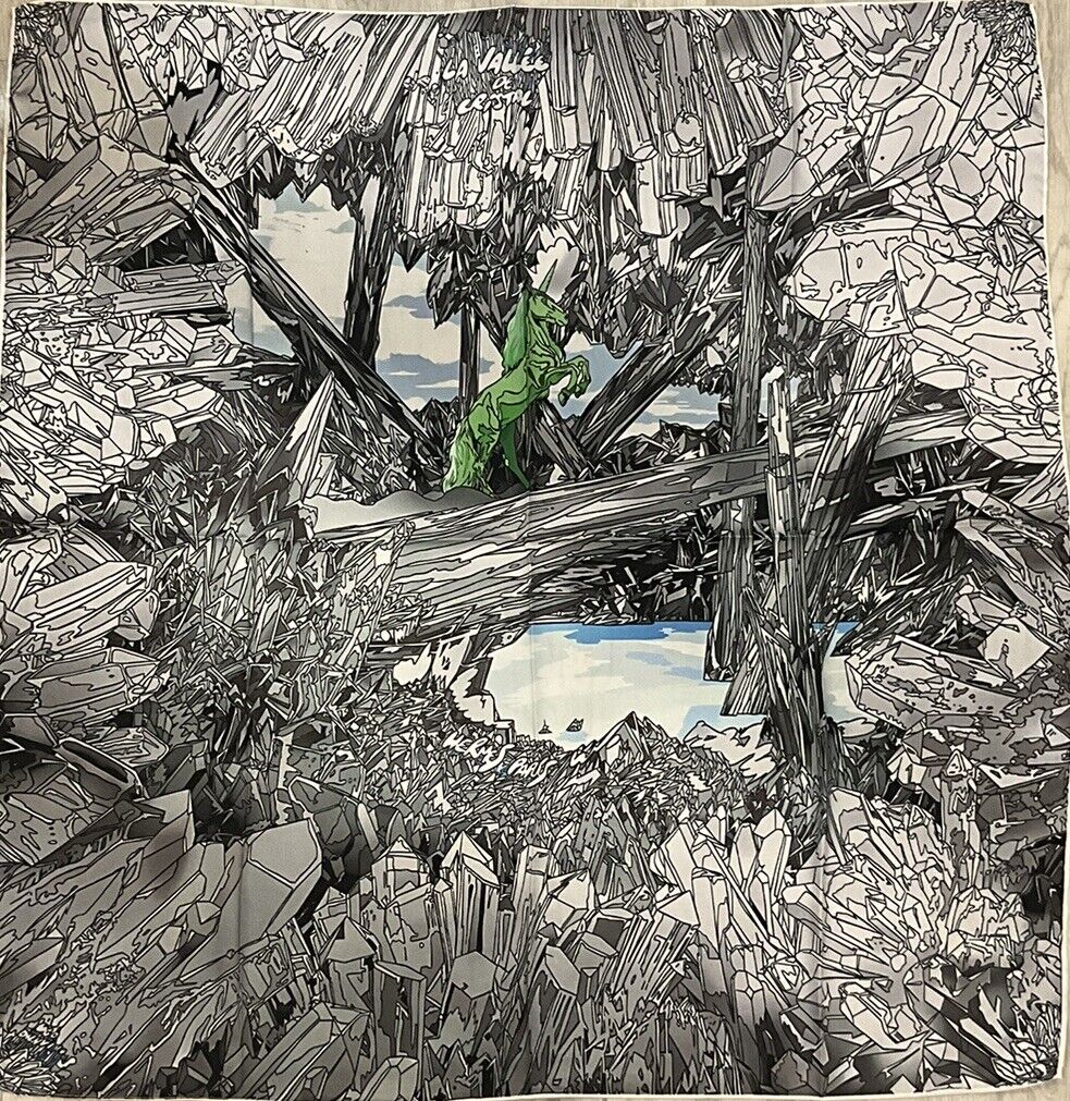 ‘Chainescarf’ 90cm, 35" Square Scarf, Hermes Style