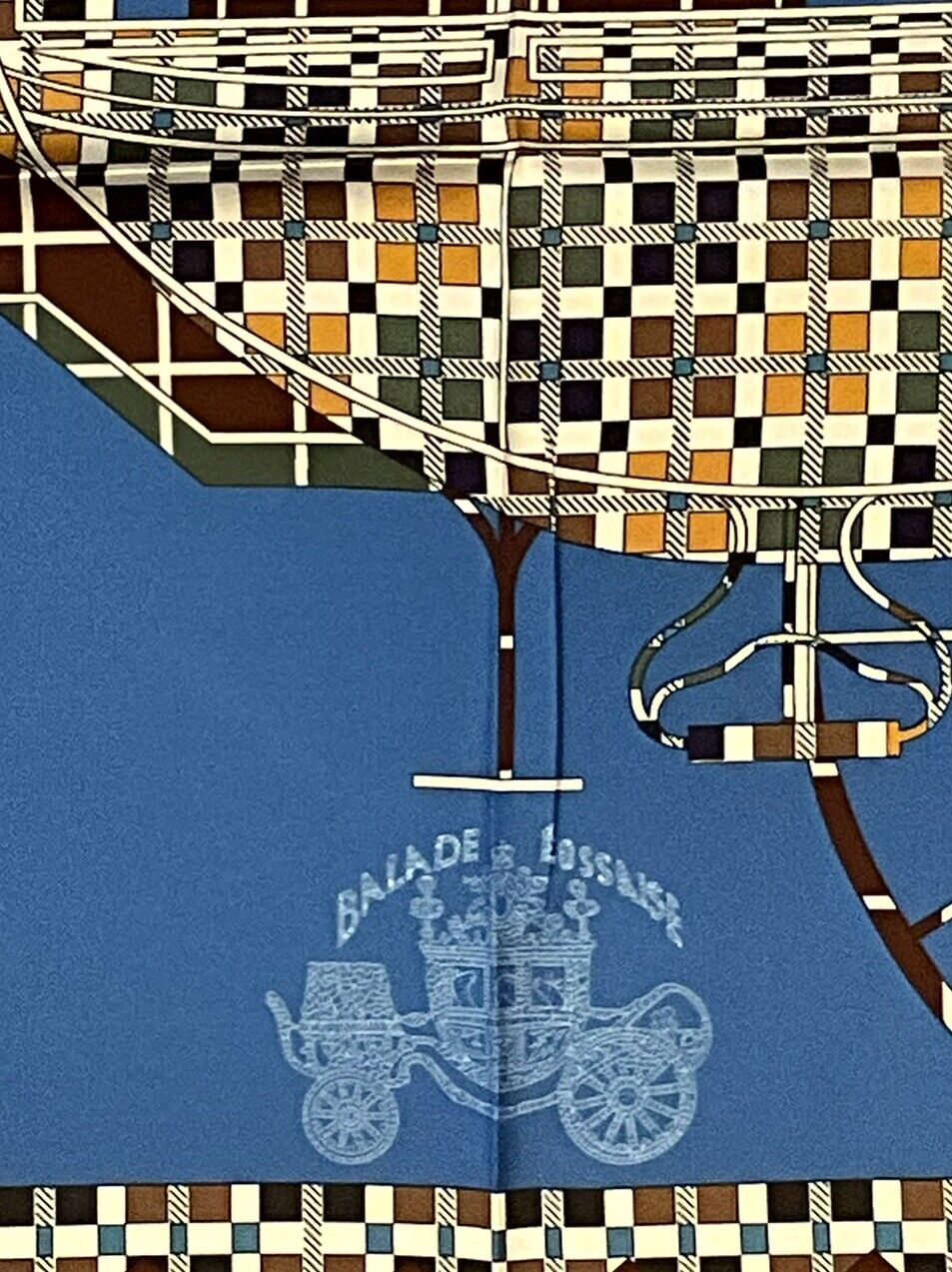 ‘Chainescarf’ 53cm, 27" 100% Silk Feel Square scarf Hermes Style