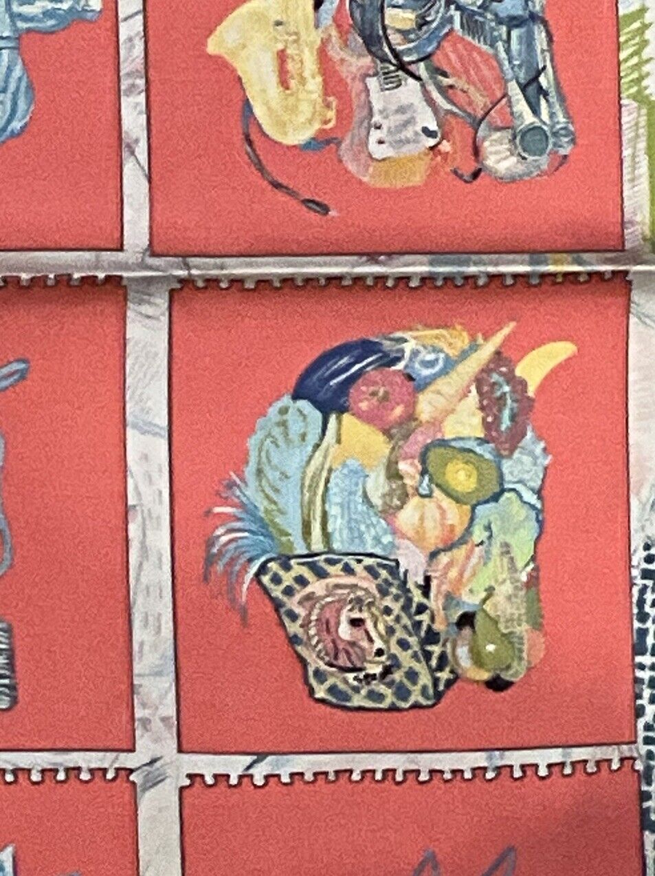 ‘Chainescarf’ 53cm, 27" 100% Silk Feel Square scarf Hermes Style