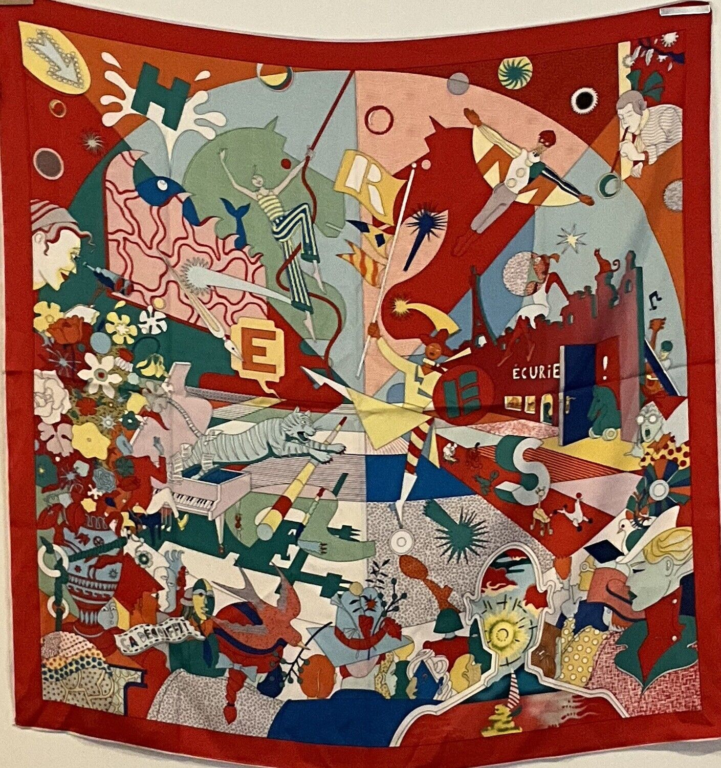 Designer Style, Elegant 90cm, 35inch Square Printed Head Neck Scarf Men Woman