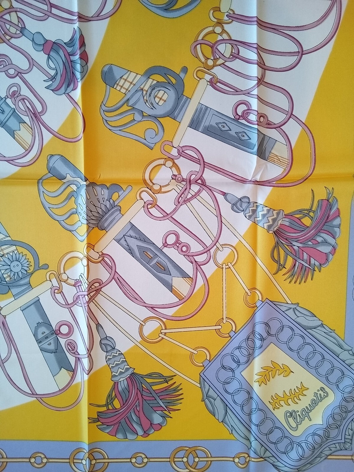 ‘Chainescarf’ 90cm, 35" Square scarf Hermes Style