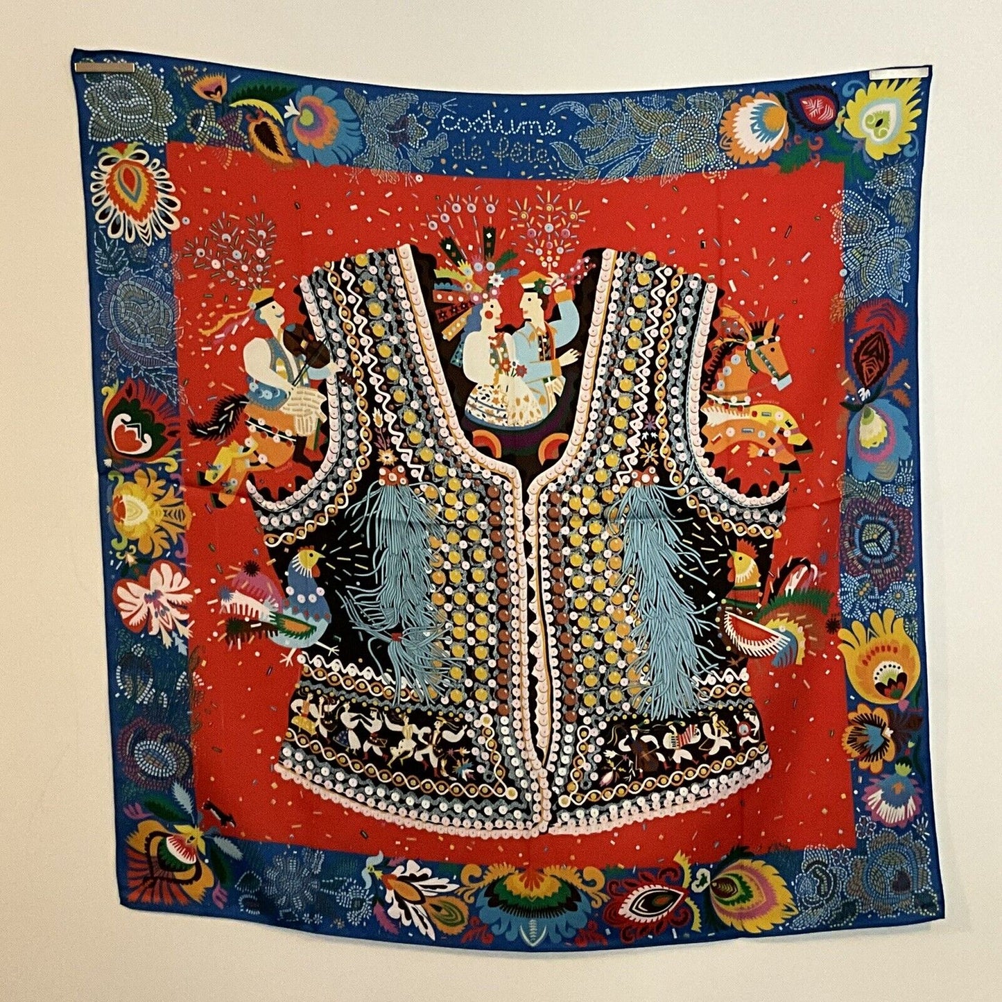 Designer Style, Elegant 90cm, 35inch Square Printed Head Neck Scarf Men Woman