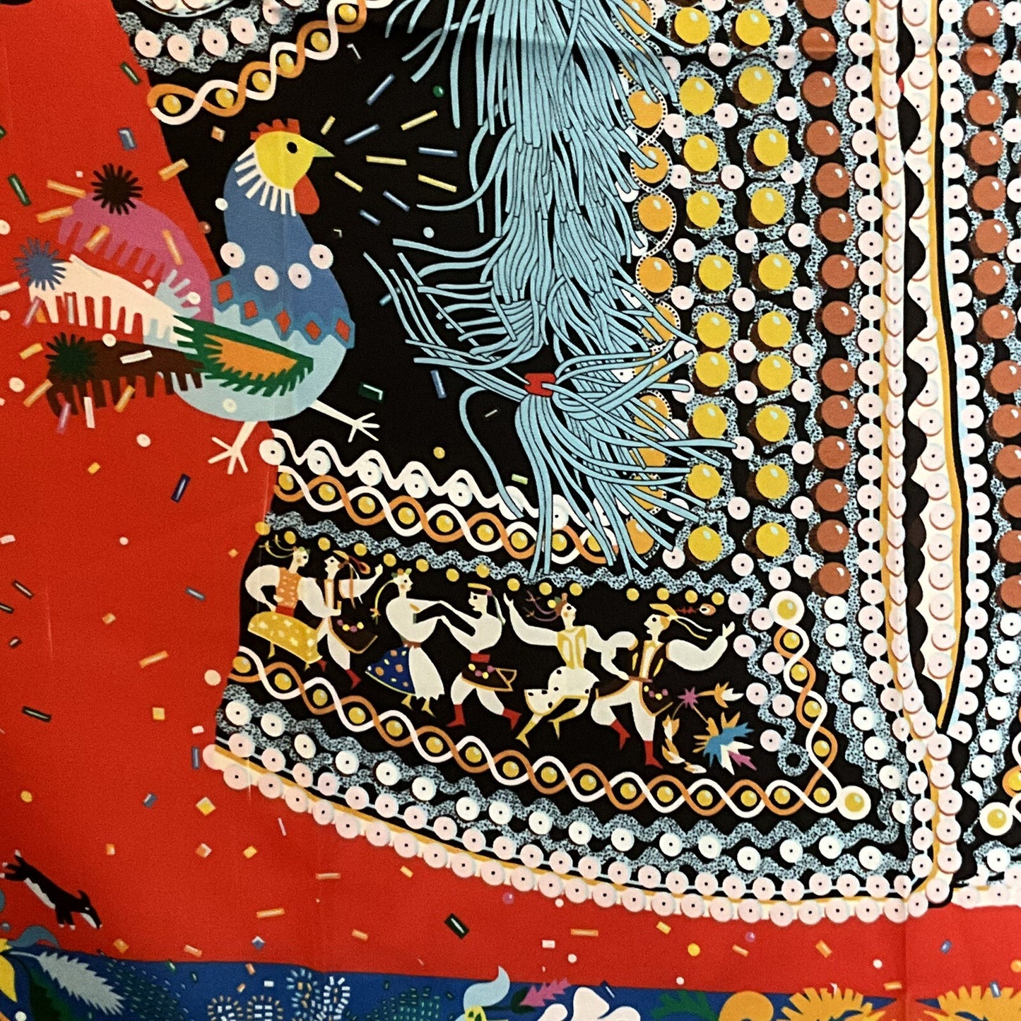 Designer Style, Elegant 90cm, 35inch Square Printed Head Neck Scarf Men Woman