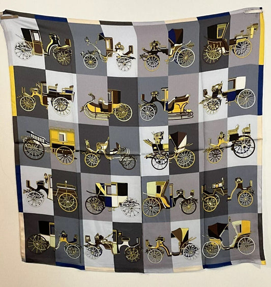 ‘Chainescarf’ 90cm, 35" Square scarf Hermes Style
