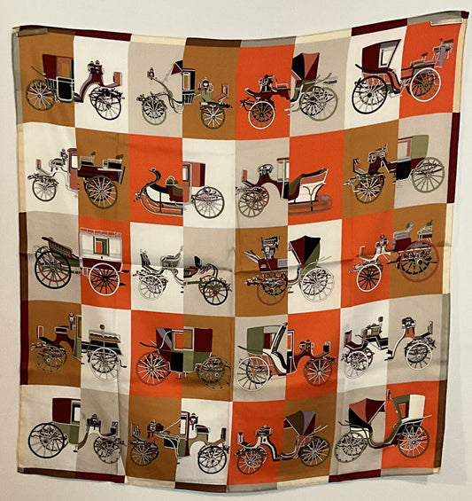 ‘Chainescarf’ 90cm, 35" Square scarf Hermes Style