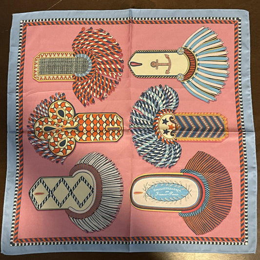 ‘Chainescarf’ 90cm, 35" Square scarf Hermes Style